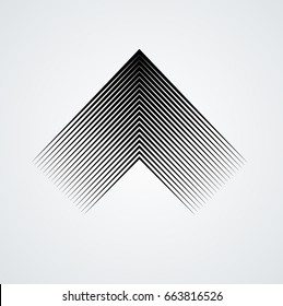 Rectangle Logo with lines.Square unusual icon Design .Black Vector stripes .Geometric shape. Photo border frame