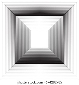 Rectangle Logo with lines.Square unusual icon Design .frame with Vector stripes .