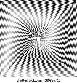 Rectangle Logo with lines.Square unusual icon Design .frame with Vector stripes .
