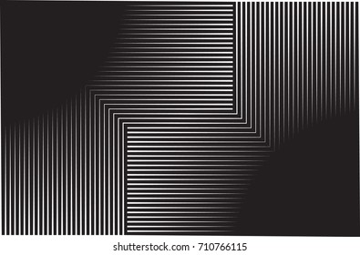 Rectangle Logo with lines.Square unusual icon Design .Black Vector stripes .Geometric shape. Photo border frame