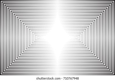Rectangle Logo with lines.Square unusual icon Design .Black Vector stripes .Geometric shape. Photo border frame