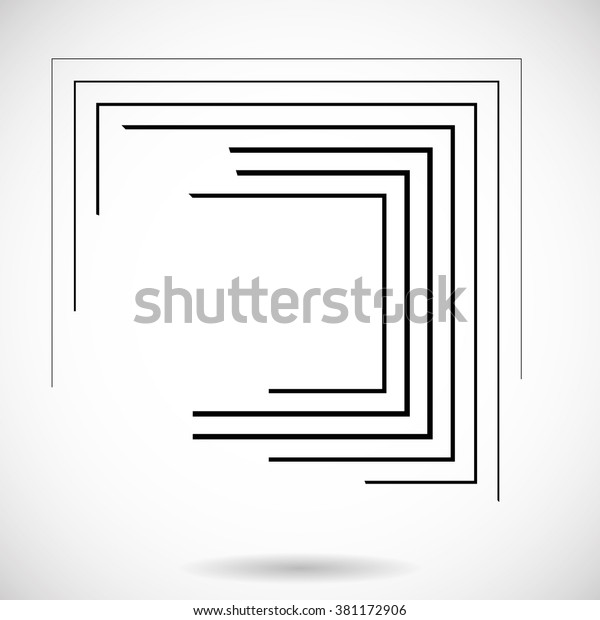 Rectangle Logo Linessquare Unusual Icon Design Stock Vector (Royalty ...