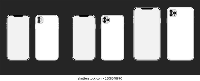 Rectangle. The rectangle is made in the form of a phone. The illustration is drawn on a dark background.