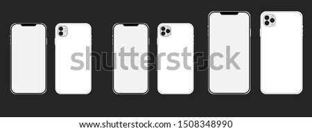 Rectangle. The rectangle is made in the form of a phone. The illustration is drawn on a dark background.