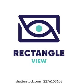 Rectangle mail with eye inside logo, suitable for any brand logo