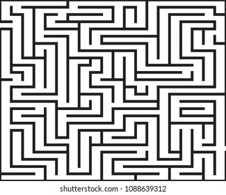 Rectangle maze isolated on white background