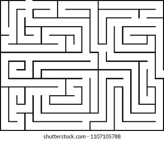 Rectangle Maze Isolated On White Background Stock Vector (Royalty Free ...