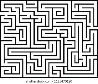 Rectangle maze isolated on white background