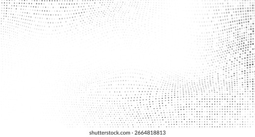 Textura de gradiente de meio-tom de ponto de malha de retângulo. Plano de fundo de ponto de polca de fuga. Repetindo pontos gradação abstrato simples arte moderna