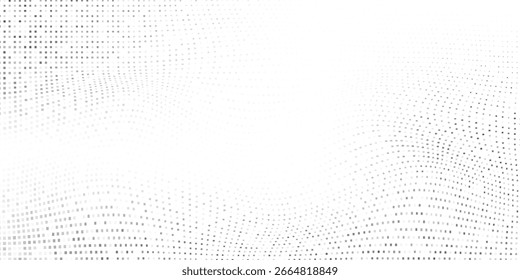 Rectangle mesh dot halftone gradient texture. Vanishing polka dot background. Repeating dots gradation abstract simple art modern illustration design