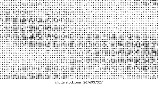 Textura de gradiente de meio-tom de malha de retângulo. Plano de fundo de ponto de polca de fuga. Repetindo pontos simples moderno