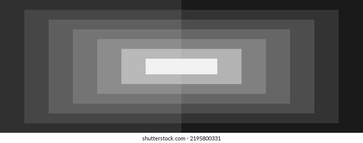 Rectangle mosaic optical black white tile long banner background design vector. 