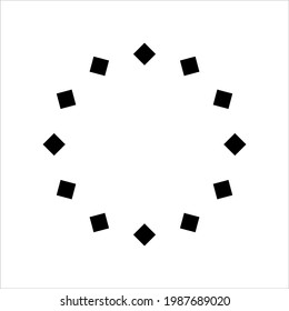 Rectangle Motifs Pattern Circle-Shaped, Illustration for Logo or Graphic Design Element. Vector Illustration