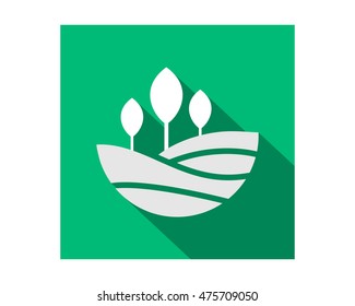 rectangle nature field harvest agriculture farmer image vector logo symbol icon