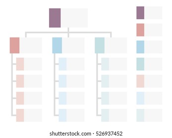 Rectangle Organization Chart Infographics.