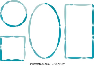 rectangle and oval and circle and square frame