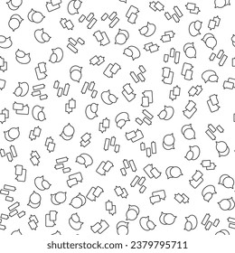 Rectangle and Oval Speech Bubbles Seamless Pattern for printing, wrapping, design, sites, shops, apps