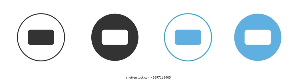 Conjunto de diseño de Plantilla de logotipo de icono panorámico de rectángulo