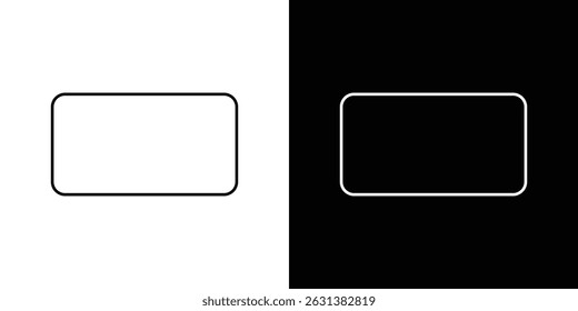 Rectangle panoramic icon vector for web, computer and mobile apps