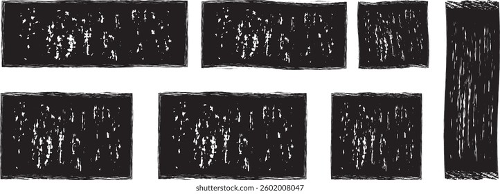Rectangle pattern Brush stroke, grunge box, with text box frame rough grunge square paint shape element vintage grunge set . Abstract texture frames for text and highlight.
