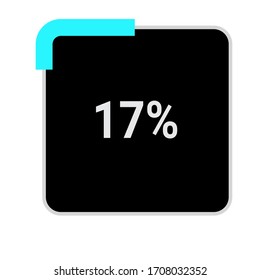 rectangle percentage diagram, meter showing  33%.ready-to-use for web design, user interface UI or infographic - indicator with black and light blue