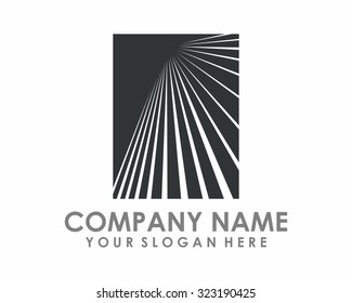 rectangle perspective business logo image icon