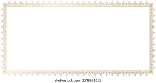 Rectángulo marco de la foto borde decorativo elegante diseño de color dorado aislado fondos blancos para el marco de diseño para su texto o Imagen, divisor de bordes, etiquetas, elemento de Plantilla de finalización de certificado