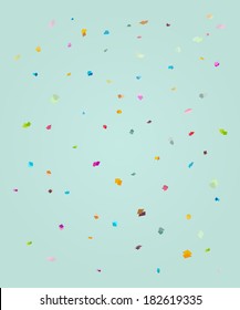 rectangle polka background, confetti explosion