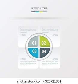 Rectangle presentation design   Green, blue, gray color