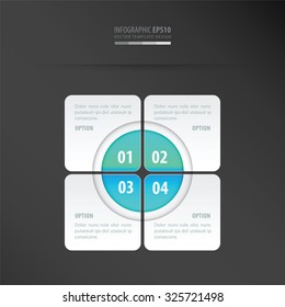 Rectangle presentation design  neon blue