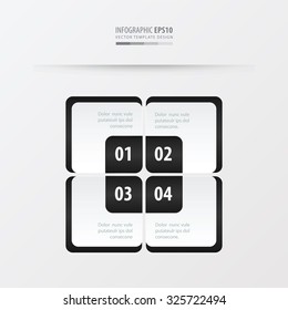 Rectangle presentation template  black and white color