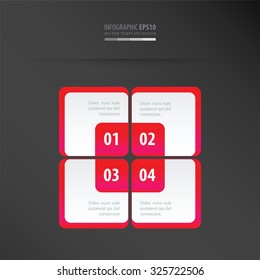 Rectangle presentation template   neon pink
