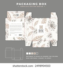 rectangle product box with floral pattern 138