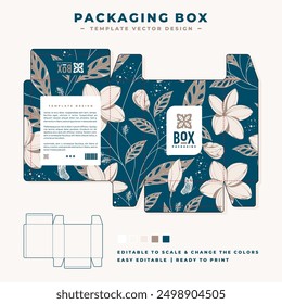 rectangle product box with floral pattern 126