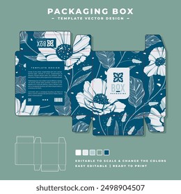 rectangle product box with floral pattern 147