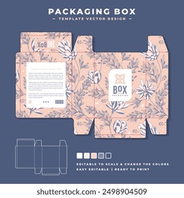 rectangle product box with floral pattern 145