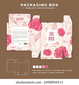 rectangle product box with floral pattern 133