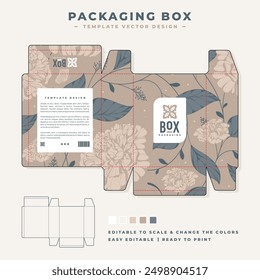 rectangle product box with floral pattern 137