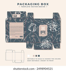 rectangle product box with floral pattern 132