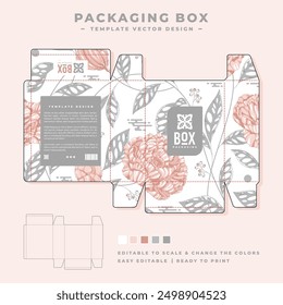 rectangle product box with floral pattern 143