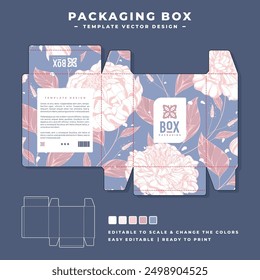 rectangle product box with floral pattern 148