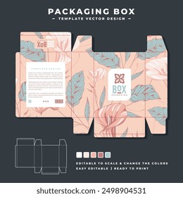 rectangle product box with floral pattern 146