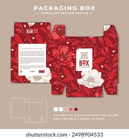 rectangle product box with floral pattern 140
