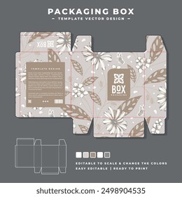 rectangle product box with floral pattern 127