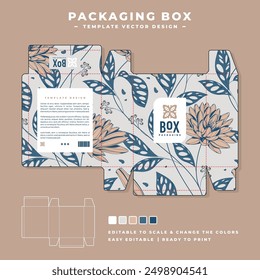 rectangle product box with floral pattern 141