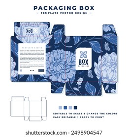 rectangle product box with floral pattern 131