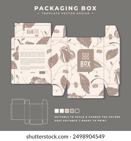 rectangle product box with floral pattern 139