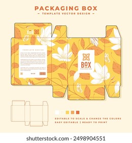 rectangle product box with floral pattern 129