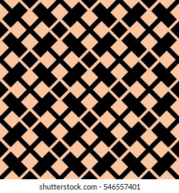 Rectangle qnd square pattern with pale orange color background
