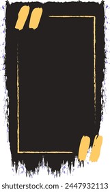 Rectangle Quote Frame Grunge Brush Vector Illustration